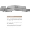 Ver mais imagens de Sofá Agatha Canto com Chaise Pés em Madeira Design Moderno