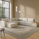Ver imagem 1 de Sofá Agatha Canto com Chaise Pés em Madeira Design Moderno