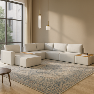 Sofá Agatha Canto com Chaise Pés em Madeira Design Moderno