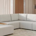 Ver imagem 6 de Sofá Agatha Canto com Chaise Pés em Madeira Design Moderno