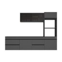 Ver imagem 6 de Armário Cozinha Modulada Completa Suspensa 251,5cm 4 Peças Milano Multimóveis MP2476 Grafite