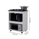 Ver imagem 5 de Kit Balcão para Cooktop Cozinha Kaiki Turim Branco com Fogão Cooktop 5 Bocas Tripla Chama Chamalux P