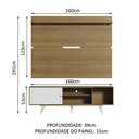 Ver imagem 3 de Rack Madesa Dubai e Painel para Tv até 65 Polegadas com Pés - Rustic/branco 6e6e