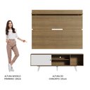 Ver imagem 6 de Rack Madesa Dubai e Painel para Tv até 65 Polegadas com Pés - Rustic/branco 6e6e