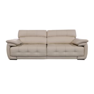 Sofá Retrátil de Couro Filipinas - 2,40 M - Manteiga