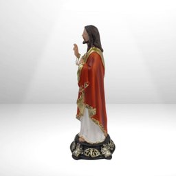 Imagem Sagrado Coracao de Jesus 40cm Resina Rico em Detalhes - 4
