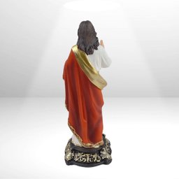 Imagem Sagrado Coracao de Jesus 40cm Resina Rico em Detalhes - 3