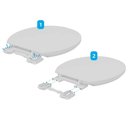 Ver imagem 3 de Assento Sanitário 3 em 1 Almofadado Fecha Suave Removível