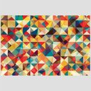 Ver imagem 2 de Quadro Tríplice Colorido Tela Moldura Bege 120X80Cm