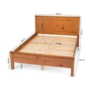 Ver imagem 5 de Quarto de Casal Completo com Guarda Roupa, Cômoda, Cama e 2 Mesas de Cabeceira Madma Marrom