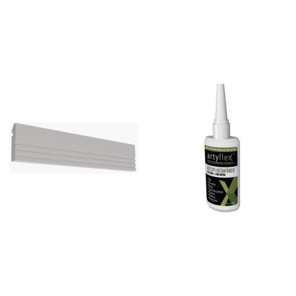 Conjunto Rodateto Eva Flexivel Autocolante 10mmx7cm e Cola Instantanea 20gr Artyflex - 1