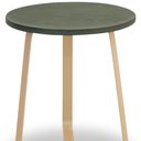 Ver imagem 5 de Mesa Lateral Redonda para Sala Living Pés Metálicos Lidie L06 Couro Verde - Lyam Decor