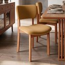 Ver imagem 4 de Cadeira para Sala de Jantar Cozinha Living Estofada Dara L02 Bouclê Mostarda - Lyam Decor
