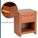 Ver mais imagens de Dormitório Solteiro Cama Mesa de Cabeceira e Guarda Roupa Madma Marrom/Garapa