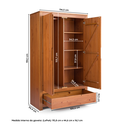 Ver imagem 5 de Dormitório Solteiro Cama Mesa de Cabeceira e Guarda Roupa Madma 