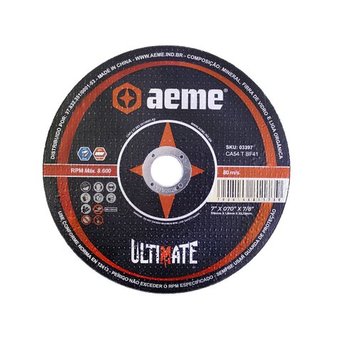 Disco Corte Fino Aeme Ultimate 7x070x7/8 (178x1.8x22.22)