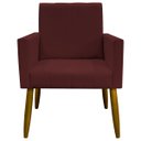 Ver imagem 3 de Kit 8 Poltronas Decorativas para Sala Mari Suede Cores Pé Palito Castanho