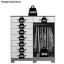 Ver imagem 6 de Cômoda Sapateira Alta Julieta 8 Gavetas 2 Portas Cinamomo/off White