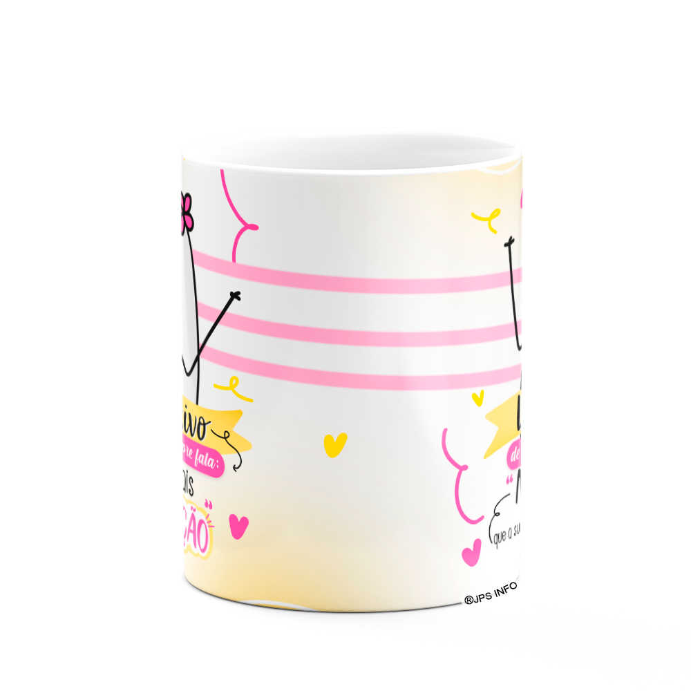 Caneca Flork Mães - Obrigação - Branca - 3