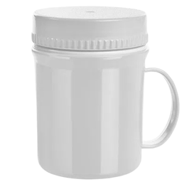 Copo Térmico com Tampa Caneca Térmica Parede Dupla Café Chá Chocolate Quente Bpa Free 400ml - Branca - 1