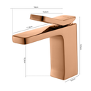 Ver imagem 7 de Torneira Monocomando Rose Gold Bica Baixa Luxo Banheiro Lavabo Pia Cuba Inovartte In62