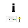 Poste Balizador Luminária Aura Casa Sítio Jardim 35cm Preto - 2