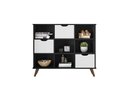 Ver imagem 5 de Nicho Organizador Retro Preto com 3 Gavetas Brancas 108 x 92,5cm - FdECOR