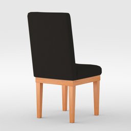 KIT 4 Cadeiras Estofadas Reforcadas para Mesa de Jantar Preta - 3