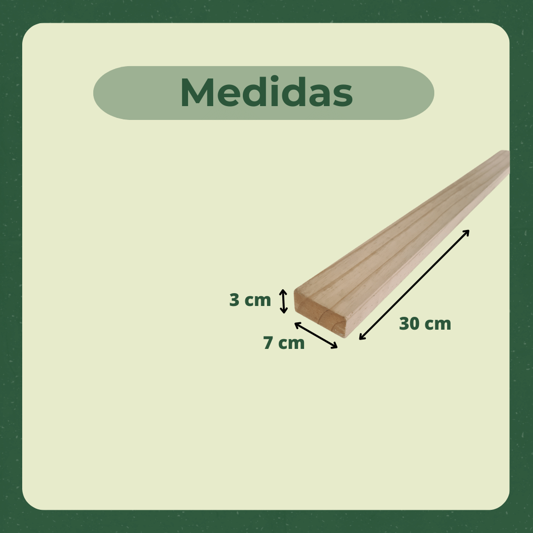 6 Ripas Sarrafos 3x7x30 Cm Madeira de Pinus Artesanato - 4