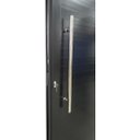 Ver imagem 2 de Porta Pivotante de Alumínio Preto 210 x 100 com Puxador e Vidro Linha 30 - Esquerda