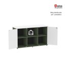 Ver imagem 7 de Armário Credenza 2 Portas Pivotante P25 Verde/Salvia/Branco