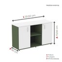 Ver imagem 4 de Armário Credenza 2 Portas Pivotante P25 Verde/Salvia/Branco