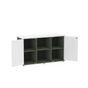 Ver imagem 5 de Armário Credenza 2 Portas Pivotante P25 Verde/Salvia/Branco