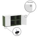 Ver mais imagens de Armário Credenza 2 Portas Pivotante P25 Verde/Salvia/Branco