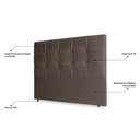 Ver imagem 3 de Cabeceira Estofada Cama Box Casal Queen Size Fiorella 160cm Suede Marrom - Desk Design