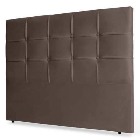 Cabeceira Estofada Cama Box Casal Queen Size Fiorella 160cm Suede Marrom - Desk Design