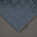 Ver imagem 4 de Kit Cobre Leito Colcha Bellini Solteiro Dupla Face Percal 300 Fios Textura Matelassê 2 Peças - Azul