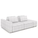 Ver imagem 1 de Sofá Ilha Living com Puff 265cm Siesta M22 Bouclê Branco - Mpozenato