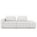 Ver imagem 5 de Sofá Ilha Living com Puff 265cm Siesta M22 Bouclê Branco - Mpozenato