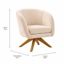 Ver imagem 3 de Kit com 02 Poltronas Afrodite Base Giratória Madeira Eucalipto