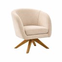Ver imagem 2 de Kit com 02 Poltronas Afrodite Base Giratória Madeira Eucalipto