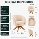 Ver imagem 4 de Kit com 02 Poltronas Afrodite Base Giratória Madeira Eucalipto