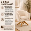 Ver imagem 5 de Kit com 02 Poltronas Afrodite Base Giratória Madeira Eucalipto