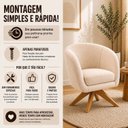 Ver imagem 6 de Kit com 02 Poltronas Afrodite Base Giratória Madeira Eucalipto
