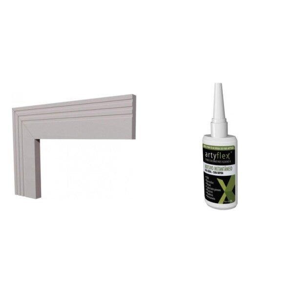 Conjunto Guarnição Eva Flexivel Autocolante 10mmx7cm e Cola Instantanea 20gr Artyflex - 1