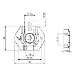 Fechadura Porta Gaveta Armario Moveis Cromada 31mm - 3