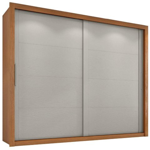 Guarda Roupas Casal 2 Portas de Correr 6 Gavetas Imperador Zanzini Madeir/off