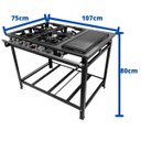 Ver imagem 5 de Fogão Industrial 4 Bocas P5 com Chapa Bifeteira Baixa Pressão 2QS 2QD Metalfour