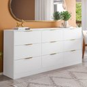 Ver imagem 1 de Buffet Cômoda 9 Gavetas Madeira 200x90cm Sun Yescasa Branco