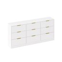 Ver imagem 2 de Buffet Cômoda 9 Gavetas Madeira 200x90cm Sun Yescasa Branco